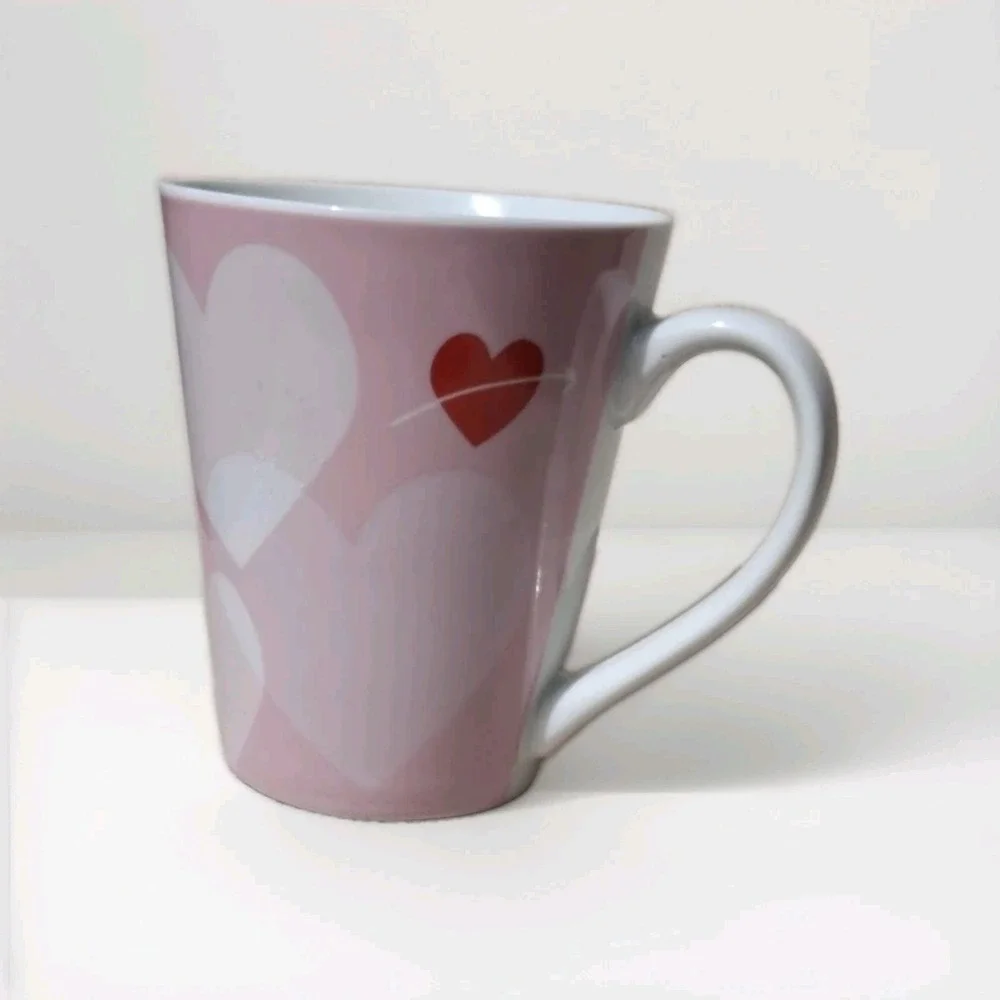 Starbucks Collectible Pink Heart Coffee Cup Mug  2014 Rare